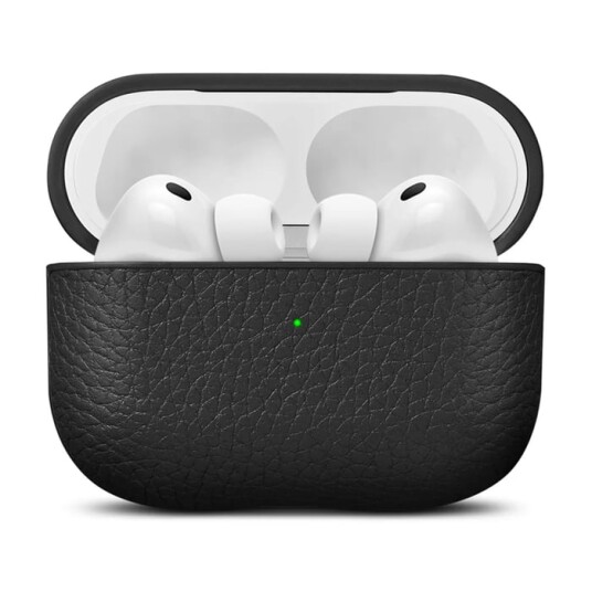 WOOLNUT Deksel i skinn til AirPods Pro 3 ladeetui Svart