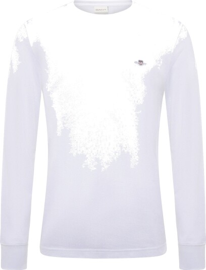 Gant Slim Pique Ls T Shirt White XXXL