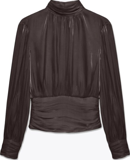 Vero Moda Polly Long Sleeve High Neck Top Brun L