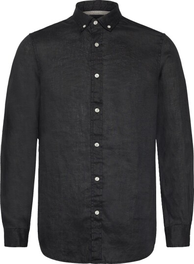 Scotch & Soda Core Linen Shirt Ls Buttondown Black M
