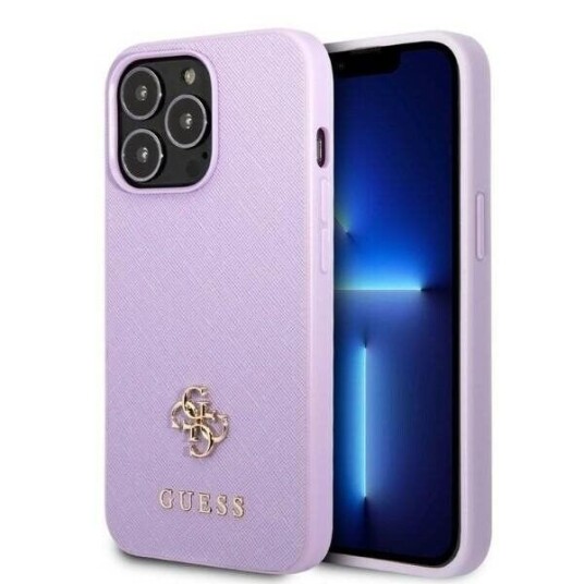 Guess Guhcp13lps4mu Iphone 13 Pro / 13 6.1" Purple/Purple Hardcase Saffiano 4G Small Metal Logo