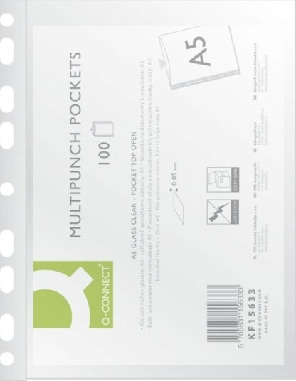 Qconnect Dokumentlommer A5 Krystall 50 Μm 100 Stk. Kf15633