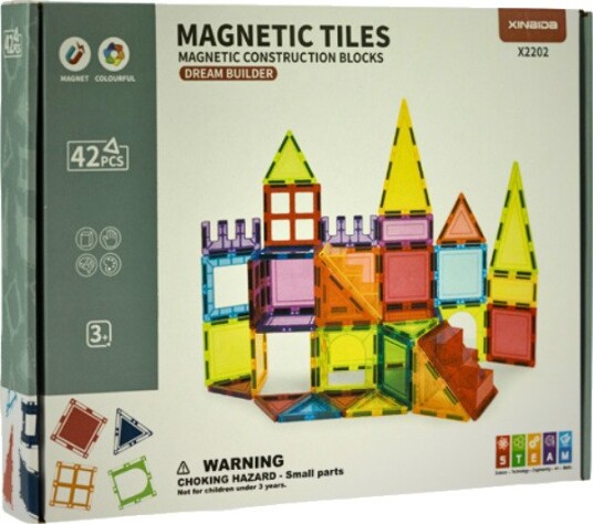 Magnetic Tiles Byggesett – 42 Deler – Dream Builder Magnetic Tiles Byggesett – 42 Deler – Dream Builder