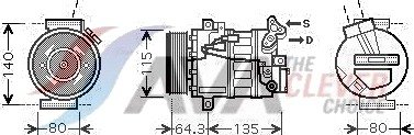 AC-kompressor AVA COOLING SYSTEMS RTAK394 AC-kompressor AVA COOLING SYSTEMS RTAK394