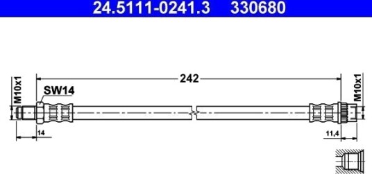 ATE 24.5111 0241.3 Bremseslange