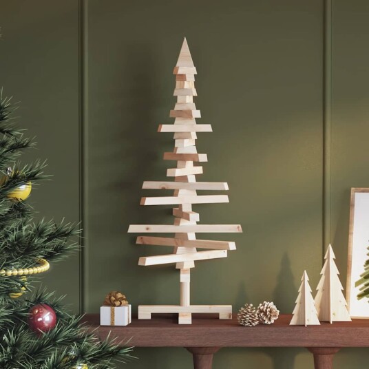 vidaXL Juletre av tre til pynt 75 cm heltre furu vidaXL Juletre av tre til pynt 75 cm heltre furu