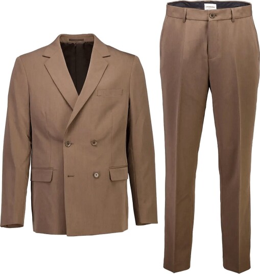 Lindbergh Fine Twill Stretch Suit   STONE MEL   56