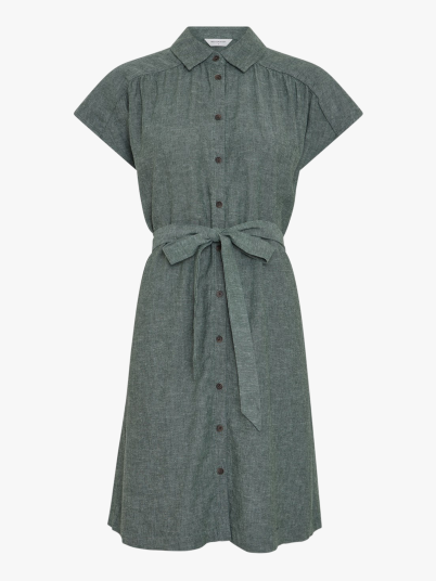 MSCH Copenhagen Viana Ginia Short Sleeve Shirt Dress Grønn XS