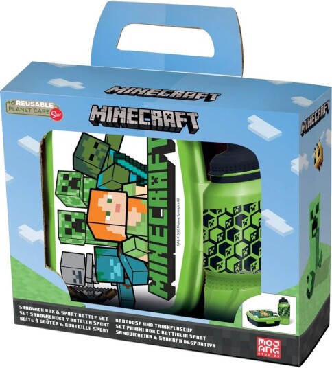 Minecraft Stor Matboks og Drikkeflaske - 3+ år