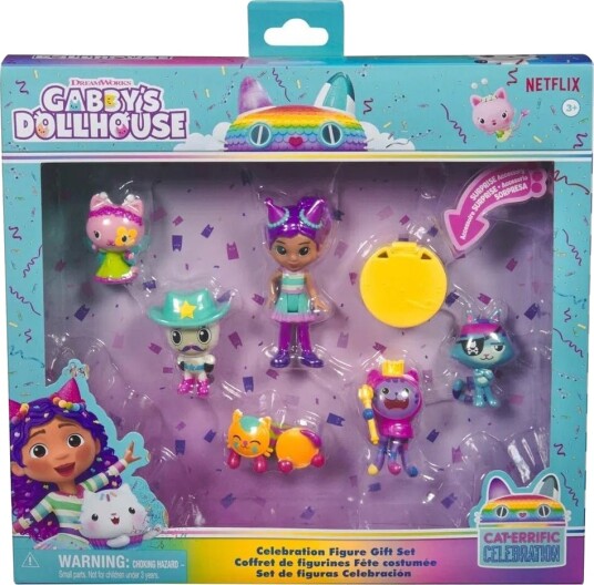 Gabby's Dollhouse Celebration Figursett 7 Deler Dukkehussfigurer Gabby's Dollhouse Celebration Figursett 7 Deler Dukkehussfigurer