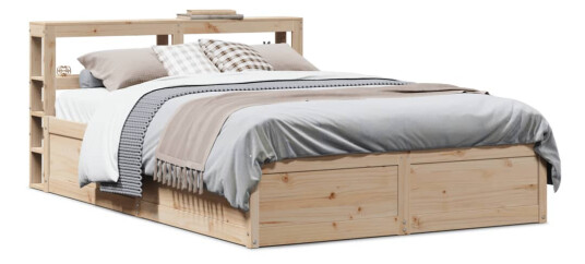 Sengeramme med hodegavl 160x200 cm heltre furu 3306336