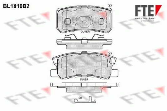 Bremseklosser FTE 9010387 Bremseklosser FTE 9010387