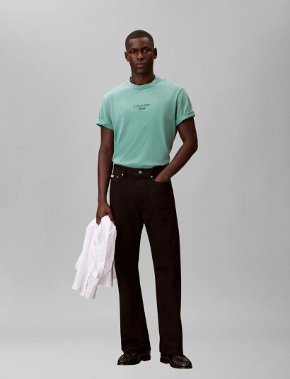 Calvin Klein Jeans Ss 20S Acid Wash Graphic Crewnk Green S