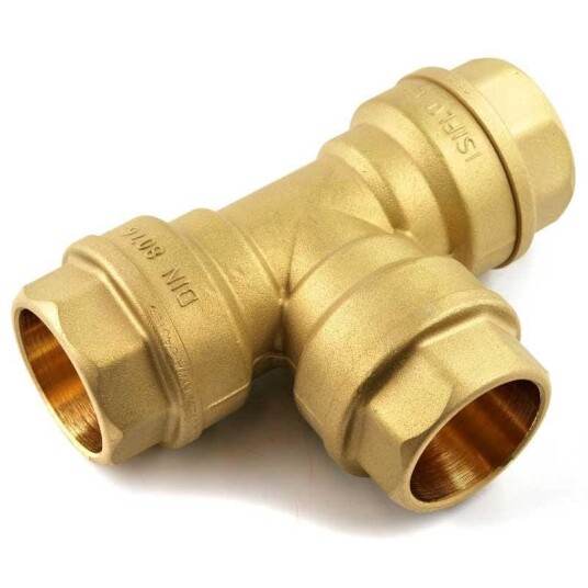 Isiflo T-rør med 3 Kuplinger Type 125 25mm
