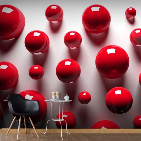 Fototapet Red Balls 100x70 - Artgeist sp. z o. o.