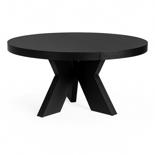 Homefactory Spisebord Cleveland Ø150 2 x inklusive ileggsplater 148610 150X