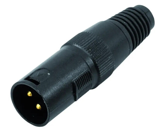 Dmx terminator XLR male 110 ohm black 3 pin