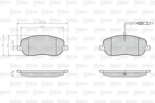 Bremseklosser VALEO 872261 Bremseklosser VALEO 872261