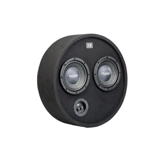 Gladen RS 08 RB DUAL Subwoofer i kasse 2x8" i lukket kasse, 400W RMS, 4 Ohm