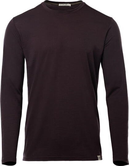 Aclima Men's LightWool 180 Crewneck Chocolate Plum S, Chocolate Plum