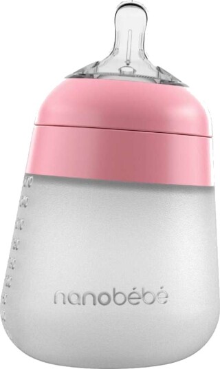 Nanobébé Flexy Silicone Baby Bottle Pink 270ml Nanobébé Flexy Silicone Baby Bottle Pink 270ml