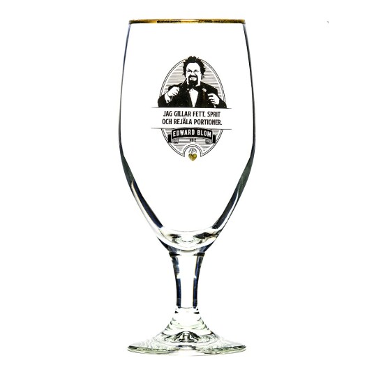 Edward Blom  Collection ølglass No 2: Jag gillar fett