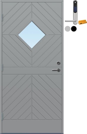 Ytterdør Bygg1 Trysil med Yale Doorman Classic Home