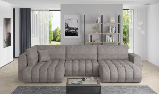 Yorktown U sovesofa Divan Høyre Grå