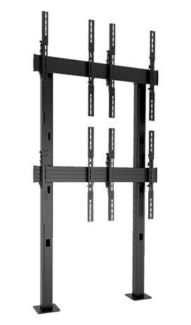 Chief Fusion LBM2X2UP 2 x 2 Portrait Micro-Adjustable Large Bolt-Down Freestanding Video Wall monteringssett - for 4 LCD-skjermer - svart
