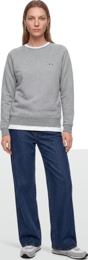 Maison Kitsune Sweatshirt Tricolor Fox Patch   Grey   XS