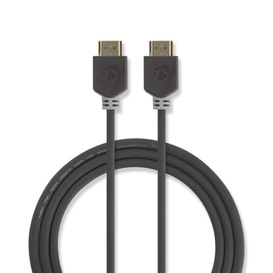 Nedis High Speed ​​HDMI ™ kabel med Ethernet | HDMI ™ -kontakt | HDMI ™ -kontakt | 4K@60Hz | ARC | 18 Gbps | 0.50 m | Rund | PVC | Antrasitt | Vindus boks