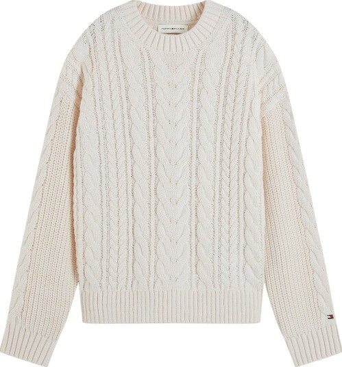 Tommy Hilfiger Heavy Cotton Cable Sweater   Cream   140