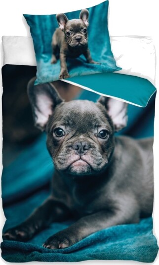 Fransk Bulldog Sengetøy 140 X 200 100% Bomull