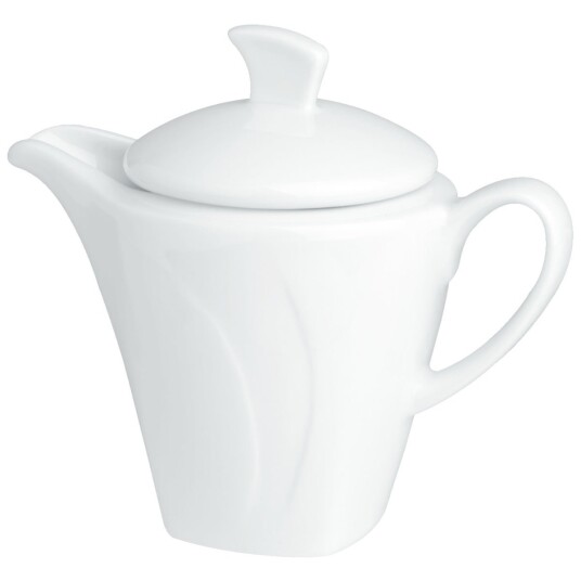 VEGA Kaffekanne Vilano med lokk; 35cl, 12.2x13 cm (ØxH); Hvit; Rund; 6 Stykk / Forpakning