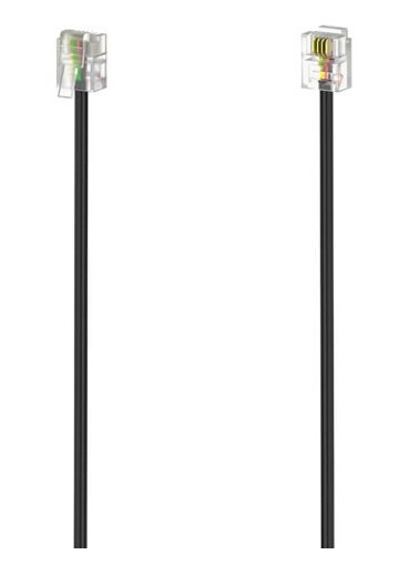Hama 6P4C Modular Kabel 3m Hankjønn Svart