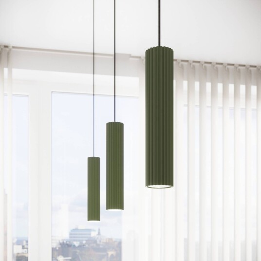 Pendellampe ALORA SOLLUX LIGHTING dimbar Grønn Stue / spisestue Aluminium