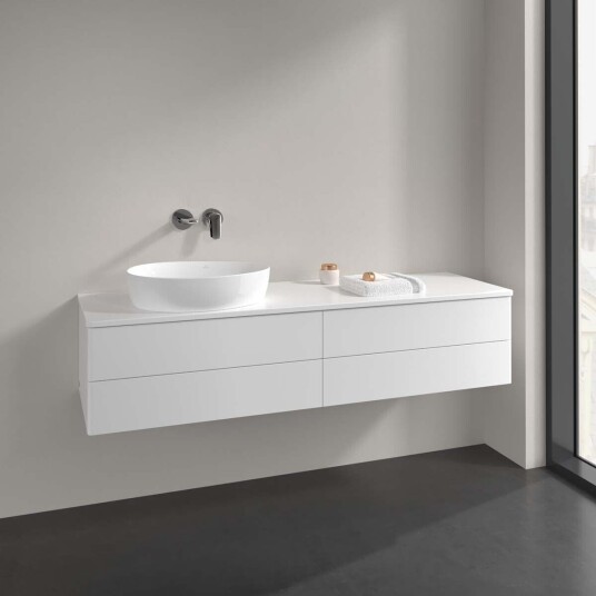 Villeroy & Boch Antao Servantskap med 4 skuffer 160x50x36 cm u/lys Hvit Matt Villeroy & Boch Antao Servantskap med 4 skuffer 160x50x36 cm u/lys Hvit Matt