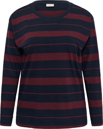 Kaffe Curve Kcwinnie Ls T Shirt Navy XL