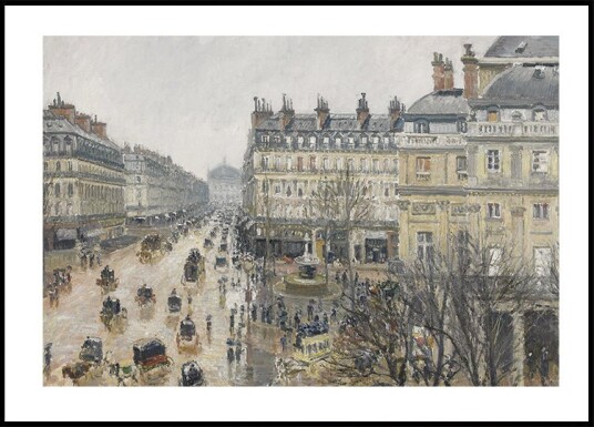 Place Du Thtre Franais Paris Rain By Camille Pissarro Plakat Plakat / 30x40cm