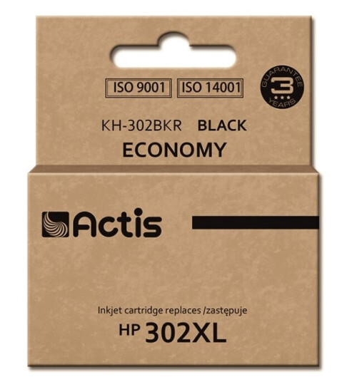 Actis Cartridge Kh-302Bkr For Hewlett Packard Compatible Hp 302Xl F6u68ae Standard - Kompatibel - Tintenpatrone Høyt (Xl) Utbytte Pigmentbasert Blekk 20 Ml 1 Stykker Enkeltpakke