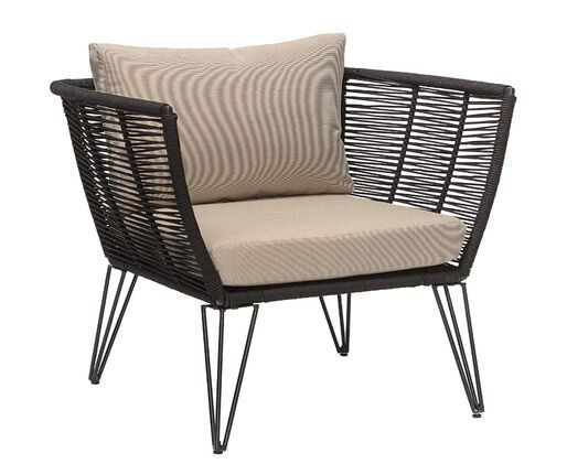 Bloomingville - Loungestol m/puter - Svart Bloomingville - Loungestol m/puter - Svart