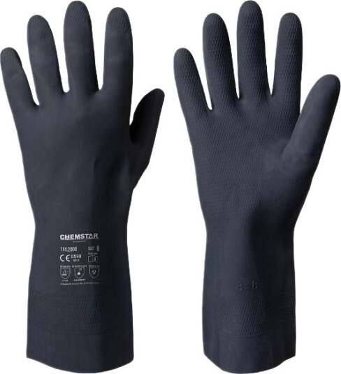Granberg Chemstar Neopren Kjemikaliebestandige hansker svarte 6 par SGR-114-2000 10