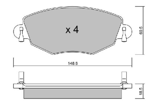 Bremseklosser AISIN BPFO 1005