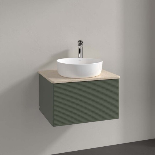 Villeroy & Boch  Antao Servantskap med 1 skuff 60x50x36 cm u/lys Grønn Matt/Crème