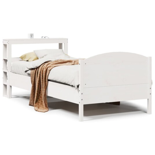 Sengeramme uten madrass hvit 75x190 cm heltre furu 3306250