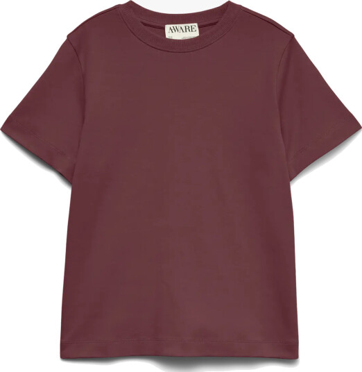 Vero Moda Aware Naima Short Sleeve O Neck T shirt Burgunder L