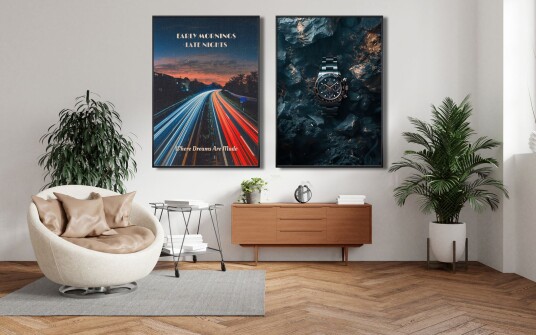 Plakat Tidlige Morgener Sene Netter / Sett med 2