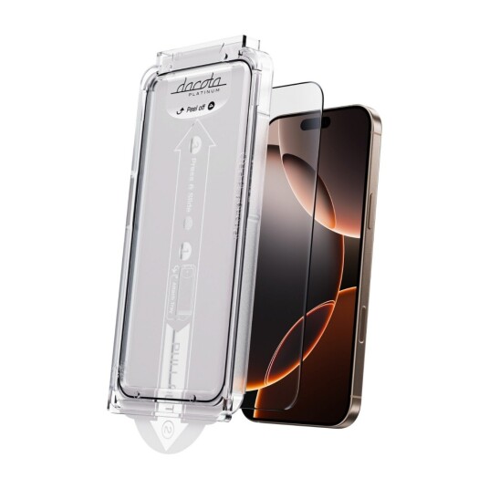 Dacota Platinum iPhone Air skjermbeskytter med påfører svart