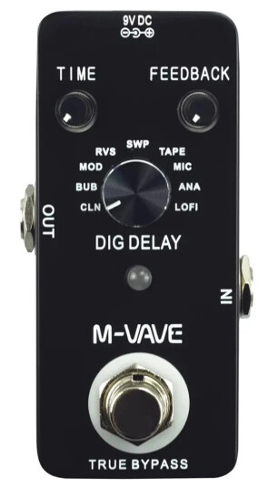 M-vave Dig Delay effektpedal for gitar M-vave Dig Delay effektpedal for gitar