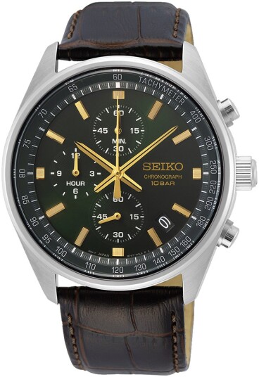 Seiko Herreklokke SSB385P1 Grønn/Lær Ø41.5 mm Seiko Herreklokke SSB385P1 Grønn/Lær Ø41.5 mm